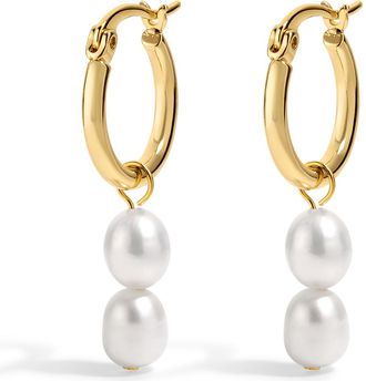 Electric Picks Summerland Pearl Hoops in Gold at Nordstrom