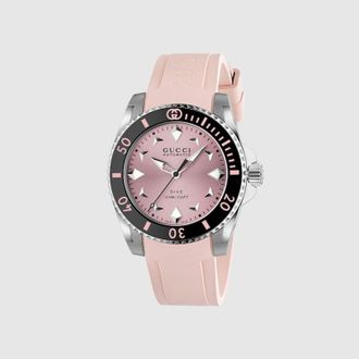 Gucci Dive Watch, 36mm, Pink, Steel
