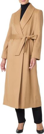 Sofiacashmere Cashmere Wrap Coat in Camel at Nordstrom, Size 10