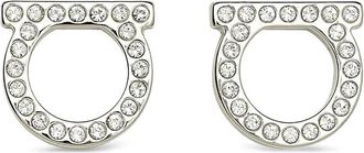 Ferragamo L Gancini crystals earrings - Zilver