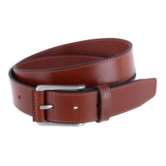 Trafalgar Store Wyatt 35mm Genuine Leather Casual Jean Belt in Tan at Nordstrom, Size 42