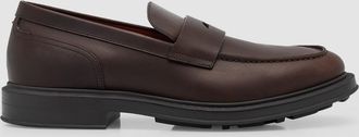 Loro Piana Mens Travis Leather Penny Loafers