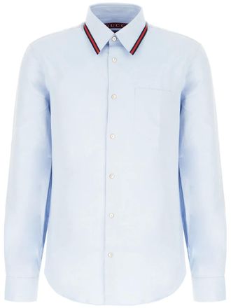 Gucci Web-stripe shirt - Blue