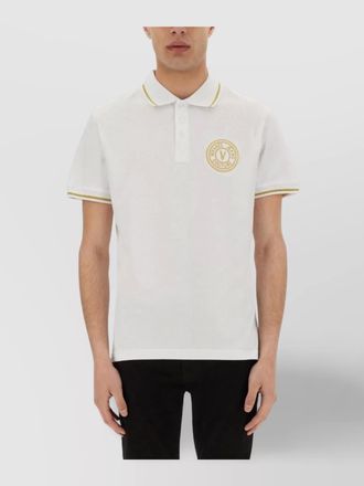 Versace Jeans Couture collar v-emblem cotton polo shirt