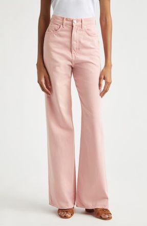 Veronica Beard Taylor High Waist Wide Leg Jeans in Petal at Nordstrom, Size 24