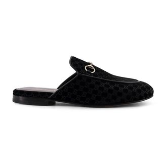 Gucci Mules, female, Black, Size: 7 1/2 US Black Iconic Horsebit Leather Sandals