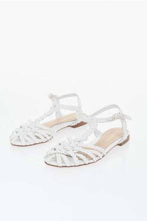 Paloma Barcel&oacute; Woven Leather Gladiator Sandals FELISA size 36