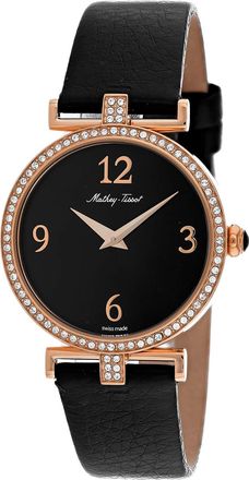 Mathey-Tissot Womens Gaia Black Dial Watch