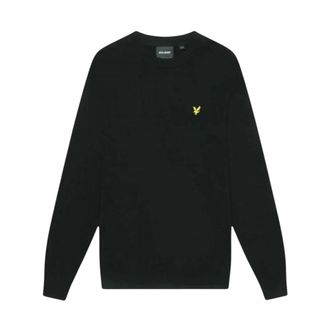 Lyle & Scott Truien & Vesten, Heren, Zwart, L, Katoen, Cotton Merino Crew Neck Jumper