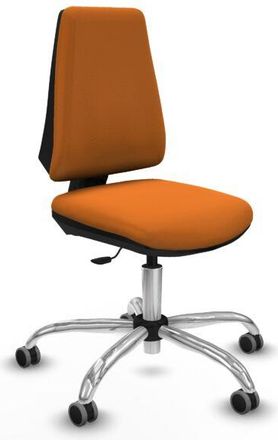 Piqueras y Crespo Piqueras Y Crespo - Elche Cp Similpiel Naranja Base Cromada Ruedas Engomadas 65mm