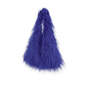 Generic Womens Plush Shoulder Bags Girls Faux Fur Drawstring Bucket Bag Fashion Female Furry Purse Tote Handbags(Dark Blue)