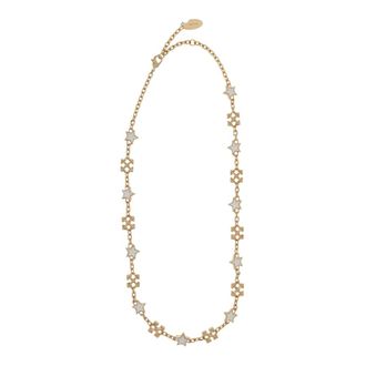 Off-white Messing Ketting met Bedels - Dames - Kettingen - Geel - ONE Size - Accessoires