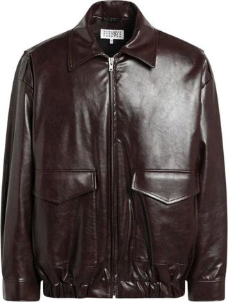 Maison Margiela Chaqueta Bomber de Piel Sint&eacute;tica - Jackets - Hombre - Rojo - M