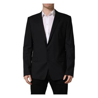 Dolce & Gabbana Blazers, male, Blue, Size: 2XL 2 Button Suit Jacket