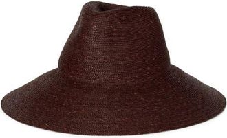 Janessa Leoné Collette Straw Sun Hat in Chocolate at Nordstrom, Size X-Large