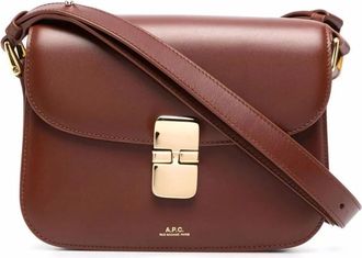 A.P.C. Dark Brown Grace Small Crossbody Bag
