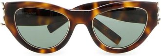Saint Laurent Womens Sl Printed Tortoiseshell Acetate Sunglasses Brown