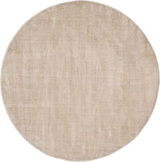 THEKO Alfombra de viscosa tejida a mano estilo vintage crema diam 190 cm