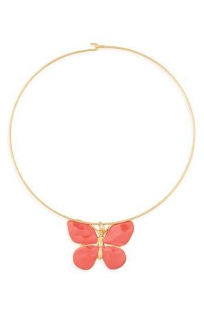 Kenneth Jay Lane Butterfly Pendant Necklace in Gold at Nordstrom Rack