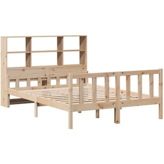 vidaXL Bookcase Bed without Mattress 120x190 cm Small Double Solid Wood Pine Vidaxl