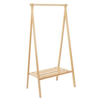 Hhg Hhg - Nunca Usado] Perchero De Pie 730, Perchero Perchero, Bamb&uacute; Plegable 150x84x57cm