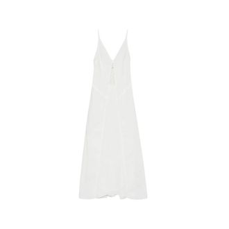 Sir. Maxi jurk met V-hals - Dames - Maxi kleedjes - Wit - XS - Kleedjes