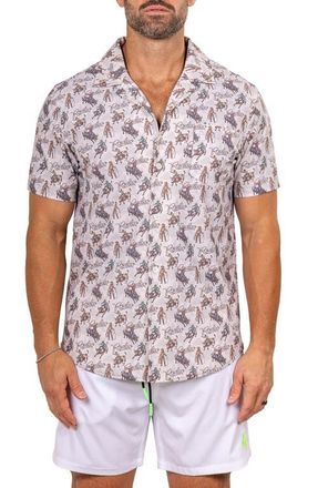 Maceoo Marthy Brown Camp Shirt at Nordstrom, Size 4