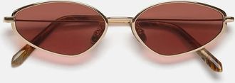 Retro Superfuture Sunglasses Zyra Violet 9 Ii Gold/Violet Unisex
