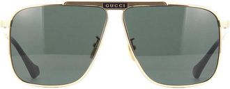 Gucci GG0840S002 Aviator Full Rim Sunglasses - Gold