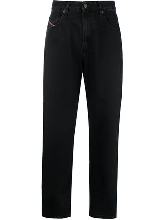 Diesel Jeans a gamba ampia crop - Nero