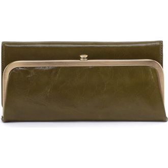 Hobo Rachel Leather Frame Wallet in Olive Veil at Nordstrom