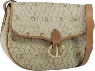 Dior Pre-owned Cross Body Bags, female, Beige, Size: ONE SIZE Pre-owned Vintage Shoulder Bag