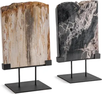 AM.PM Decoratie in versteend hout op een sokkel, Kayu