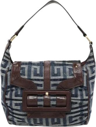 Givenchy Pre-owned Stoffen Schoudertas - Dames - Vintage Schoudertas - Blauw - ONE Size - Vintage