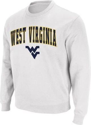 Colosseum Mens Colosseum White West Virginia Mountaineers Arch & Logo Crew Neck Sweatshirt at Nordstrom, Size Large