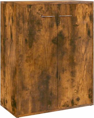 vidaXL Vidaxl - Aparador Madera Contrachapada Color Roble Ahumado 60x30x75 Cm