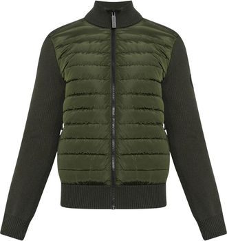 Canada Goose Hybridge Cardigan met Gewatteerd Voorpand - Heren - Vesten - Groen - S - Wol - Truien & Vesten