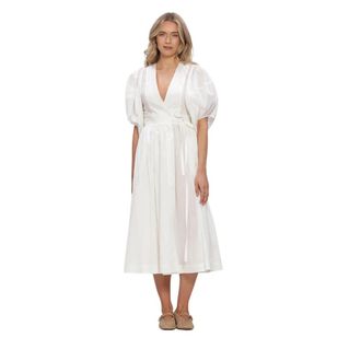 Vanessa Bruno Gely Maxi-jurk - Dames - Casual kleedjes - Wit - L - Katoen - Kleedjes