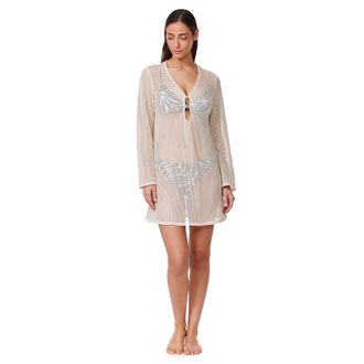 Gottex Plantopia Crochet Mini Dress Cover-up