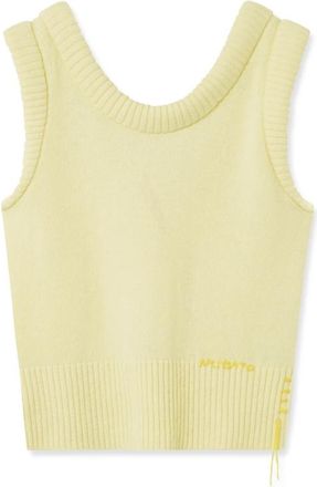 Axel Arigato Marla Vest - Dames - Ronde hals truien - Geel - M - Wol - Truien & Vesten