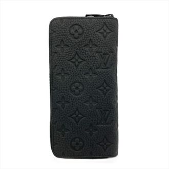Louis Vuitton Black Monogram Leather Long Wallet (Bi-Fold) (Pre-Owned)