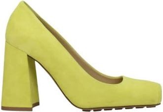 Bottega Veneta Square-Toe Block-Heel Pumps, Size 8.5