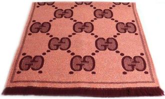 Gucci Pre-owned Scarves, female, Pink, Size: ONE SIZE Pre-owned Cotton Scarf