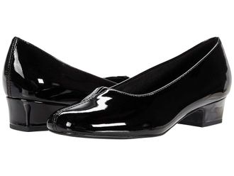 Trotters Doris Womens 1-2 inch heel Shoes Black Patent : 6.5 N (AA), Leather