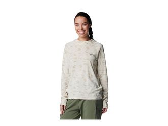 Columbia PFG Unchartedtm Hoodie Womens Clothing Stone Uncharted Waters : MD, Elastane/Lyocell/Polyester