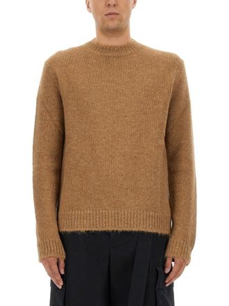 Jil Sander Light Brown Knitted Sweaters