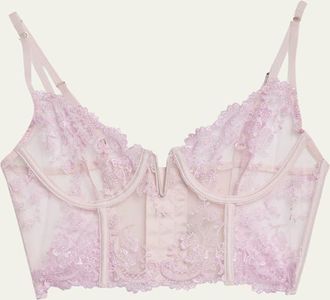 Kiki De Montparnasse Juliette Longline Floral Lace Bra