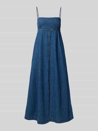 Tommy Jeans Maxi Freizeitkleid aus reiner Baumwolle in Blau, Gr&ouml;&szlig;e XXS