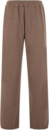 Moorer Gebreide Broek - Dames - Straight fit broeken - Bruin - XS - Polyester - Broeken