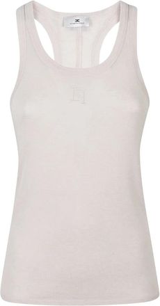 Elisabetta Franchi Canottiera - Dames - Tops zonder mouwen - Beige - XS - Wol - Tops